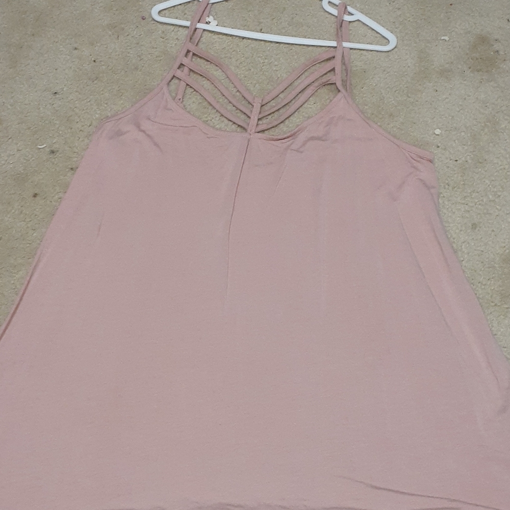 Pink spaghetti strap